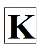 Бусины с буквами белые кубики K